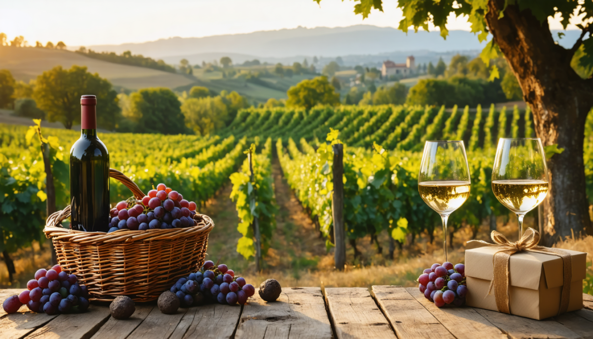 découvrez un week-end gourmand entre vignobles pittoresques et truffières parfumées. offrez ou profitez d'une escapade unique avec notre coffret cadeau, alliant plaisir des papilles et découverte œnologique.