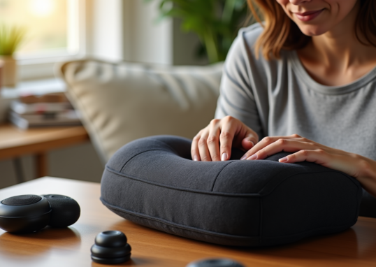 Choisir un coussin de massage : pétrissage rotatif, embouts et 4 critères à vérifier