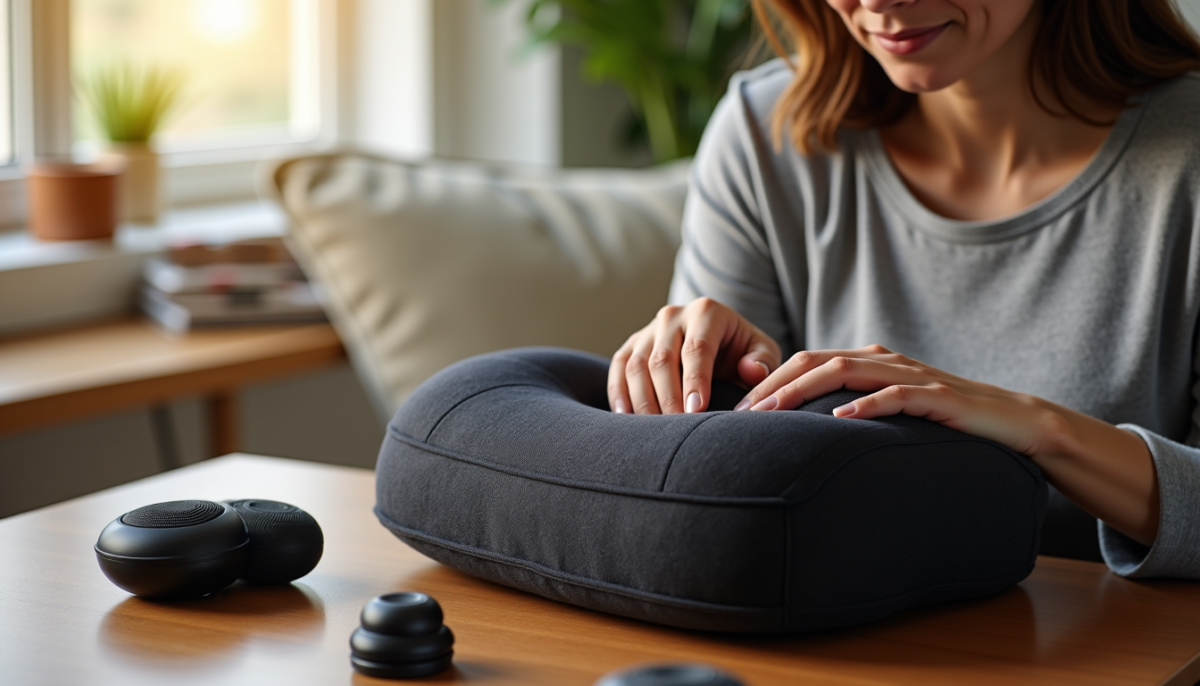 Choisir un coussin de massage : pétrissage rotatif, embouts et 4 critères à vérifier
